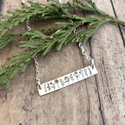 S925 Sterling Silver Wildflower Nature Necklace Flower Necklace