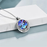 Tree of Life Necklace  Abalone Shell Celtic Knot Pendant Necklace