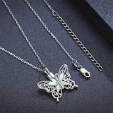 Sterling Silver Butterfly Celtic Knot Urn Necklace for Ashes