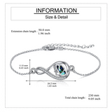 Infinity Butterfly Urn Bracelets for Ashes 925 Sterling Silver Cremation Butterfly Memerial Jewelry for Women