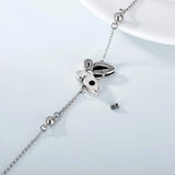 Butterfly Cremation Jewelry 925 Sterling Silver Urn Bracelet Ashes Keepsake Hair Memorial Link Chain Always in My Heart Locket for Women Mom