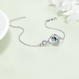 Infinity Butterfly Urn Bracelets for Ashes 925 Sterling Silver Cremation Butterfly Memerial Jewelry for Women