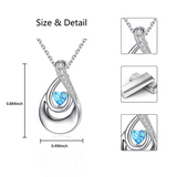 925 Sterling Silver Teardrop Cremation Jewelry Heart CZ Urn Pendant Necklace for Ashes rn Memorial Ash Jewelry for Women