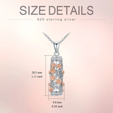 Sterling Silver Rose Flower Urn Necklace for Ashes