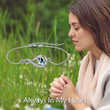 Infinity Butterfly Urn Bracelets for Ashes 925 Sterling Silver Cremation Butterfly Memerial Jewelry for Women