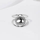 925 Sterling Silver Tree of Life Ring Nature Ring Gift for Her