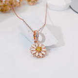 Daisy Necklace Rose Gold Plated S925 Silver
