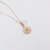 Daisy Necklace Rose Gold Plated S925 Silver