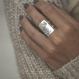 S925 Sterling Silver Flower Ring Butterfly Bee Dragonfly Ring Jewelry Gift For Nature Lovers