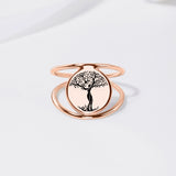 925 Sterling Silver Tree of Life Ring Nature Ring Gift for Her
