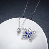 Sterling Silver Butterfly Celtic Knot Urn Necklace for Ashes