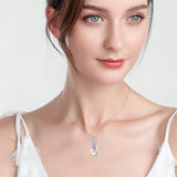 Sterling Silver TearDangle Infinity Urn Necklace for Ashes
