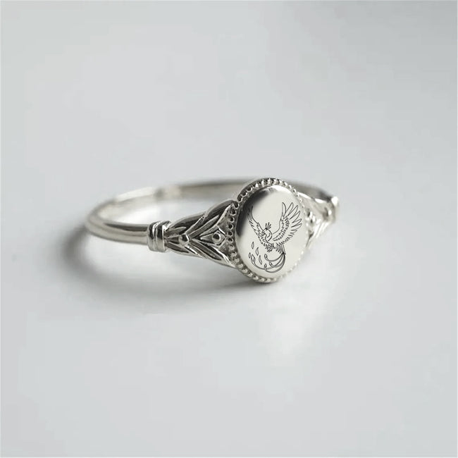 925 Sterling Silver Phoenix Ring Bird Ring