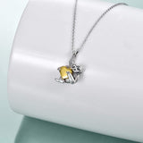Sloth Necklace Sterling Silver Sloth Cremation Urn Necklaces for Ashes Heart Memory Jewelry Sloth Gifts for Women Men