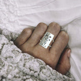 S925 Sterling Silver Flower Ring Butterfly Bee Dragonfly Ring Jewelry Gift For Nature Lovers