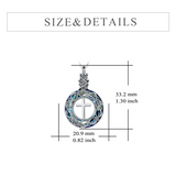 Sterling Silver Crystal Cross Tree of Life Urn Necklace for Ashes