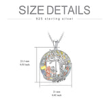 Sisters Gifts 925 Sterling Silver Tree of Life 2 Sisters Necklace with Crystal Sister Jewelry Gifts for Women Friend