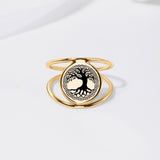 925 Sterling Silver Tree of Life Ring Nature Ring Gift for Her