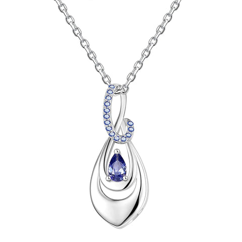 Sterling Silver TearDangle Infinity Urn Necklace for Ashes
