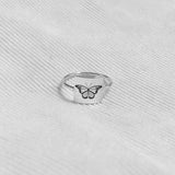 925 Sterling Silver Butterfly Ring Animal Ring Jewelry Gift For Women Girls