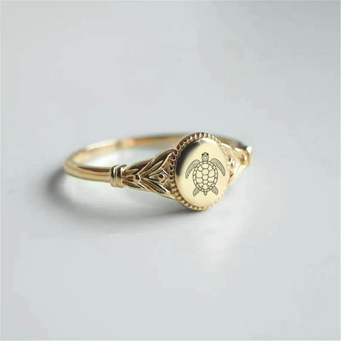 Sterling Silver Turtle Animal Ring