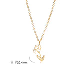 S925 Silver Birth Flower Necklace Bridesmaid Gifts Bridal Party Gifts Birthday Gifts For Her