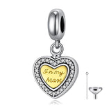 Butterfly/Cross/Heart/ Sunflower/Tree of Life Cremation Charm for Ashes 925 Sterling Silver Urn Bead Charm Fit Bracelet