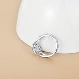 925 Sterling Silver I Love You 100 Language Heart Ring for Women Couple Valentine's Day