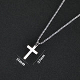Cross Necklace for Men Mens Necklace Small  Cross Pendant Gift for Men Brother Father's Day Gift