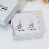 Sterling Silver Hummingbird Earrings Animal Earrings Hummingbird Jewelry Gifts for Her