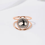 925 Sterling Silver Tree of Life Ring Nature Ring Gift for Her