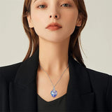 Dragonfly/Butterfly Urn Necklaces S925 Sterling Silver Pendant with Crystal Jewelry Gifts for Women Teen Girls
