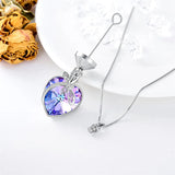 Dragonfly/Butterfly Urn Necklaces S925 Sterling Silver Pendant with Crystal Jewelry Gifts for Women Teen Girls
