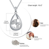 Sterling Silver TearDangle Celtic Knot Butterfly Urn Necklace for Ashes
