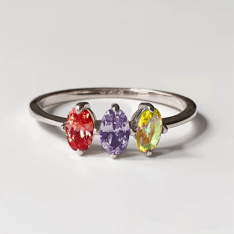 Personalized Birthstone Ring With Dog