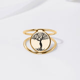 925 Sterling Silver Tree of Life Ring Nature Ring Gift for Her