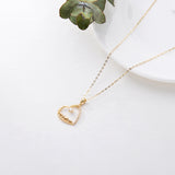 14k Solid Gold Love Heart Mama Bear Necklace Mom Necklace Mothers Day Necklaces for Women