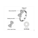 Cubic Zirconia Anniversary Wedding Ring 925 Sterling Silver
