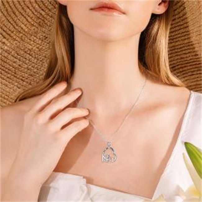 925 Sterling Silver Squirrel Necklace Fox Necklace Gift for Mother