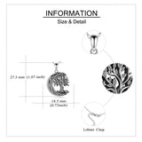 Sterling Silver Tree of Life Urn Necklace for Ashes