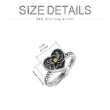 Sterling Silver Heart Lotus Flower Urn Ring for Ashes Engraved with Always in My Heart