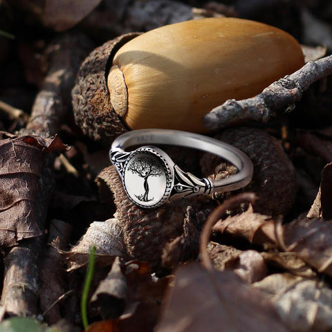 925 Sterling Silver Tree of Life Ring Natural Ring