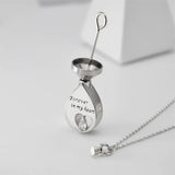 Heart Teardrop Urn Cremation for Ashes Memorial Keepsake 925 Sterling Silver Pendant Necklace for Women Men