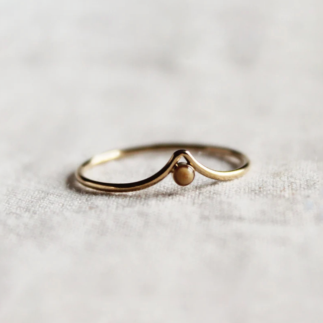 Sterling Silver Simple Mustard Seed Nature Ring– romanticwork