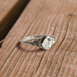 Sterling Silver Bunny Ring Rabbit and Rose/Carnation/Daisy Ring Easter Gifts Mother's Day Gift