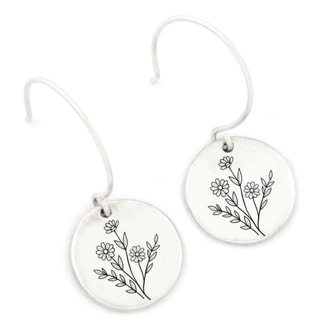 Spring Wildflowers Ring Wildflowers Earrings S925 Sterling Silver Flower Ring For Nature Lovers