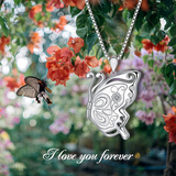 925 Sterling Silver Butterfly Locket Necklace That Holds Pictures