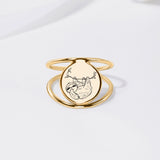 925 Sterling Silver Sloth Ring Animal Ring Sloth Jewelry