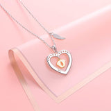 Angel Wing Necklace 925 Sterling Silver Always in My Heart Fairy Angel Wing Memorial Necklace for Women Girlfriend Daughter