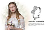 Cubic Zirconia Anniversary Wedding Ring 925 Sterling Silver